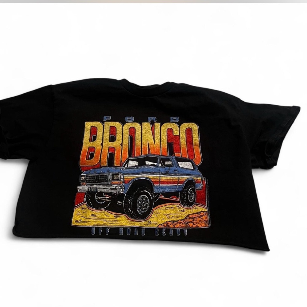 Junk Food Clothing Black Ford Bronco Crop Top